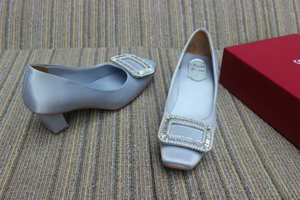 RV Shallow mouth Block heel Shoes Women--031